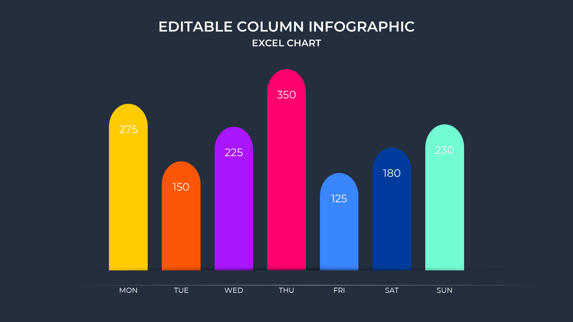 Excel Data Charts [dark] slide 7
